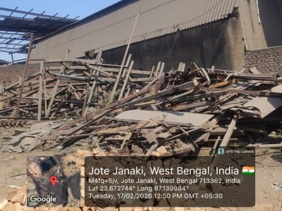DAMAGED STOCK OF BUILDING STRUCTURE (STEEL STRUCTURE)- QTY- APPROX - 60 MT